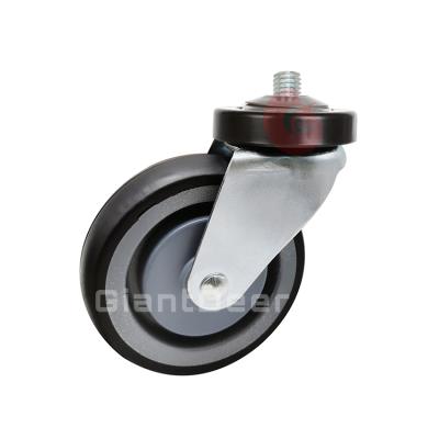 China Professional Factory Supermarket Swivel Swivel Screw Rod Tpr Trolley Wheel Shopping Casters for sale