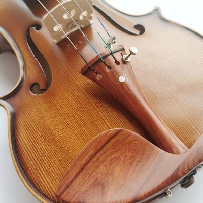 China Factory Price Spruce Accessories Solid Redwood Violin With Case And Bow for sale