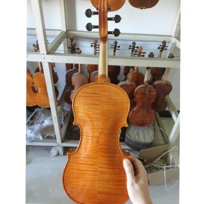 China Interesting Flamed Violins Flawless Cheap Handmade Italian Violin Porcelain Violin for sale