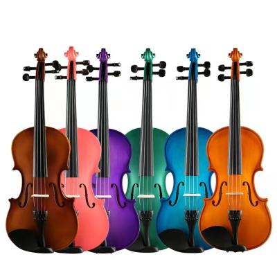 China Factory Flawless Hot Selling Cheap Colorful Violins For Student Violin for sale