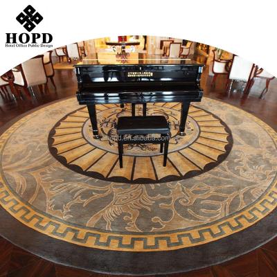 China Guangzhou Jacquard Style High Quality Round Hand Rug Adorning Blankets for sale