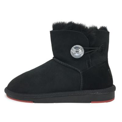 China 2021 New Fashion Factory Wholesale Anti-slippery Woolen Snow Boots For Woman for sale