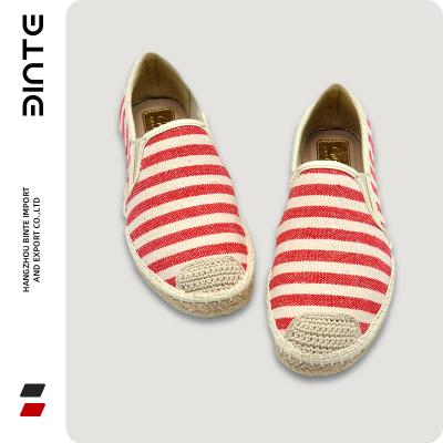 China 2020 Deodorization Cheap Flat Grosby Fashion Striped Fancy Shoes Women 2019 for sale