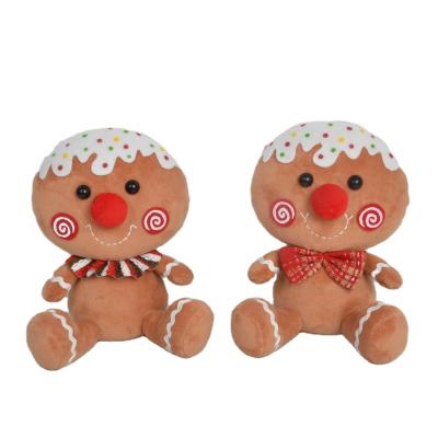 China 2022 Custom Made Cloth Christmas Decorations Plush Gingerbread Man For Gift Plush Stuffed Toys for sale