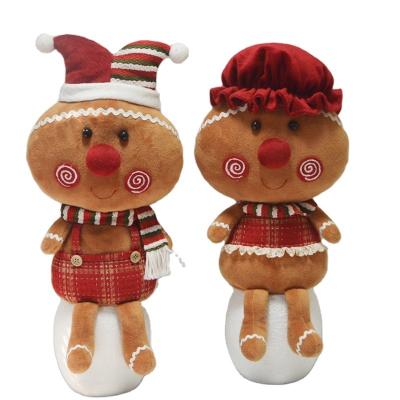 China 2021 New Lovely Christmas Toy Cute Gingerbread Man Soft Plush Cloth Design Toys Decoration for sale