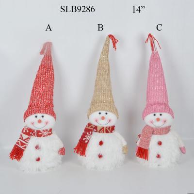 China Wholesale 2021 Polyester Christmas Decoration Snowman Plush Stuffed Toys for sale