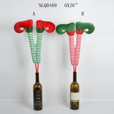 China Wholesale Home Decoration Christmas Picks Tree Decorations Kit Long Stuffed Red And Green Elf Legs for sale