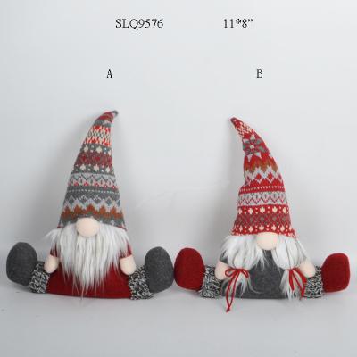 China Home Decoration Wholesale 8 Inch Christmas Gnome Plush Santa Claus Doll Door Stopper Decorative for sale