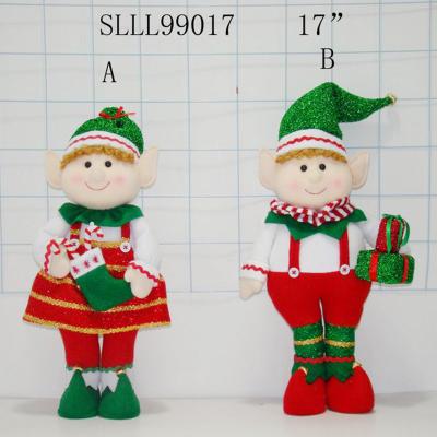 China Standing Elf Doll Stuffed By Polyester Polyfoam Christmas Decoration for sale