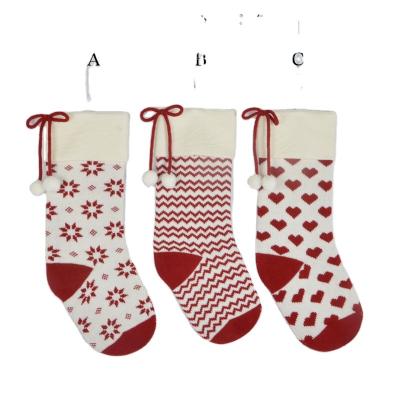 China Wholesale Christmas Decoration 2019 Christmas Knitted Christmas Stocking Navidad Decoration for sale