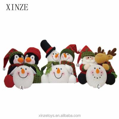 China Promotional Gifts Christmas Eva Ball With Stuffed Snowman Santa Claus Reindeer And Penguin for sale