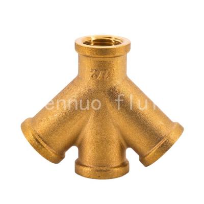 China Pipe Thread Connecting Best Seller Forged Brass 4 Way Thread Fittings Plumbing Threaded Pipe Fittings for sale