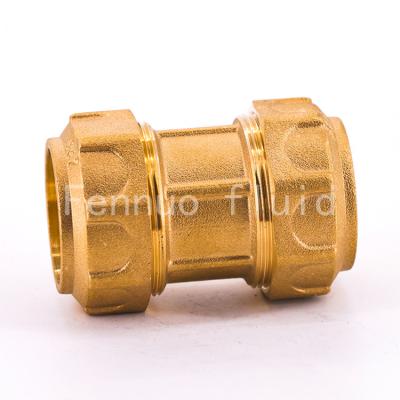 China Connect to custom made high quality forged brass PE pipe parts accessories fitting compression from PE pipe system manufacturers China for sale