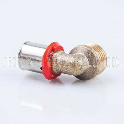 China Hot Selling Pex Hose Pipes Brass Male Elbow Brass/Copper Gas Ends Press Fitting For pex Al pex pipe for sale