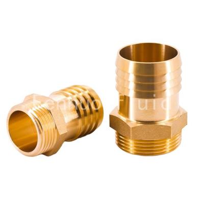 China Connect To Pneumatic Brass Male Hose Thread Reducing Adapter Connector Air Hoses Straight Barbed Tail Hose Fitting for sale