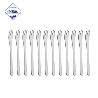 China China Creative High-Grade Western Style Stainless Steel Creative Tea Fork Set Large 12 PCS Party Supermarket Gift Metal Tableware Fork Set for sale