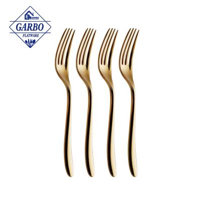 China Disposable Mirror Polish 18-8 Stainless Steel Flatware Dinner Fork 304 Gold Serving Fork With Gift Box Package Multi Color Steak Fork for sale