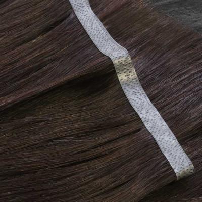 China Hand Made Silky Straight Virgin Hair Extensions Skin Weft PU Wave Virgin Hair Hand Injected Strands In A Perfect Polyurethane Base Look for sale