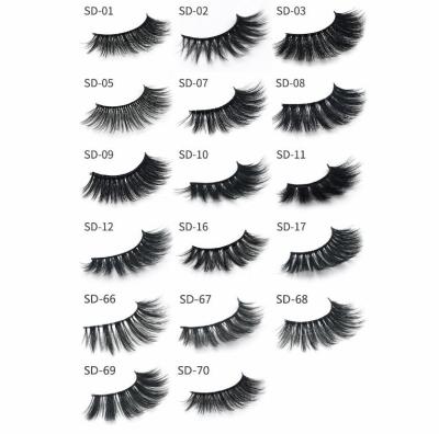 China Long 100% Real Natural Wholesale Siberian Mink Lashes 3d Mink Fur Lashes for sale