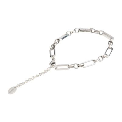 China Wholesale Environmentally Friendly Silver Fashion Charm Friendship Chain Necklace Jewelry Couples Anklets For Women Men for sale