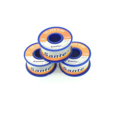 China Excellent Solder Performance Sante 50/50 Size Quality No Solder Wire 0.6mm 800g Cleaning Tin Flux Rosin Activated Cored Solder Wire for sale