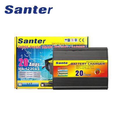 China Santer Battery Charger MA-1220AC 100V-240V Standard Battery Smart Lead Acid Battery Charger With Meter Display for sale