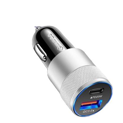 China Mobile Phone Usb Dual Port Car Charger/Portable Ipad/Camera/PDA/MP3 ZXX Qc3.0 PD20W 2 Port Charger With Type C Port for sale