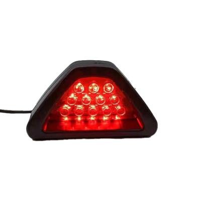 China High Brightness F1 Universal Style 12 LED Red Car Rear Tail Third Brake Stop Safety Lamp Light for sale