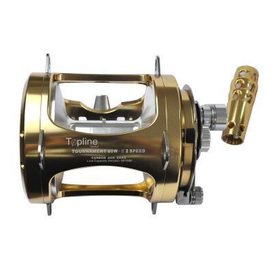 China WSY Tuna Ocean Boat Drum Fishing Big Reel Set Cheap Trolling Reel Straight And Rod Combo For Saltwater for sale