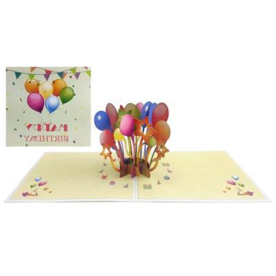 China Europe WSY 3D Pop Up Happy Birthday Cards Custom Greeting Cards for sale