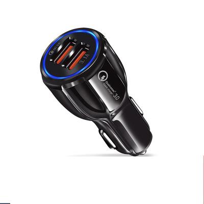 China New HQG China-chic High Quality Rolling Ball 30W 6A QC3.0 3.1A Dual Port Cigarette Charger QC3.0 USB Lighter Car Charger for sale