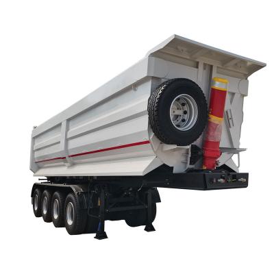 China Truck Trailer Box type rear tipping dump truck integrated U-shaped rear tipping dump semi trailer 9 meters rear tipping dump semi trailer for sale