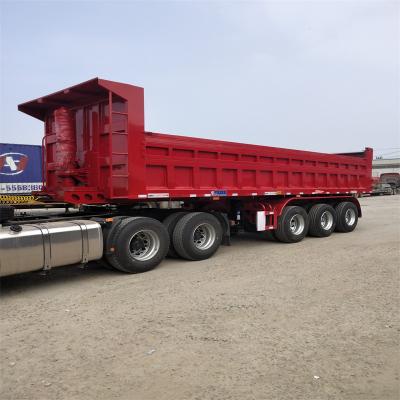 China Truck Trailer Back dump semi-trailer Container dump semi-trailer Shandong Liangshan semi-trailer direct U-type dump semi-trailer for sale