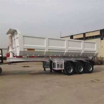 China Truck Trailer Box type rear tipping dump truck integrated U-shaped rear tipping dump semi trailer 9 meters rear tipping dump semi trailer for sale