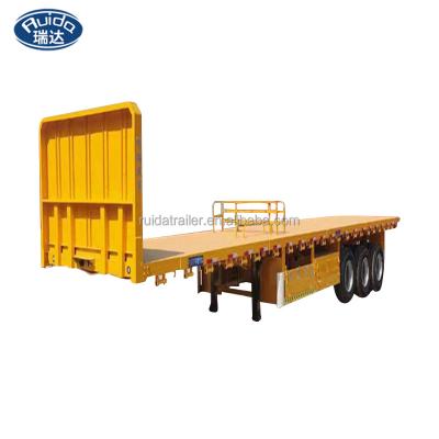 China Truck Trailer Premium used flat container truck semi trailer 3 axles 40 ft for sale