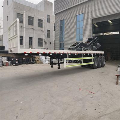 China Truck Trailer Ruida's latest 3-axis 40 ft flat bed trailer Flat container semi trailer 13 m semi trailer for sale