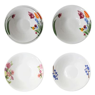 China Viable Porcelain Bomb Salad Bowl and Plate China Wholesale Round Ware Plate Decal Ceramic Salad Bowl 7