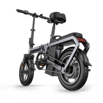 China New Style 14 Inch Steel Frame Disc Brake Fat Tire E Bike Electric Folding Bike Bicycle for sale