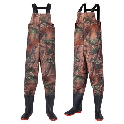 China Durable Neoprene Fishing Hunting Waders Breathable Waterproof Shoes China Manufacturer Print Silk Unisex OEM Knit Logo Tape Customized for sale