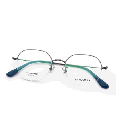 China IP Plating Optical Frames Retro Beta Titanium Glasses Frame for sale