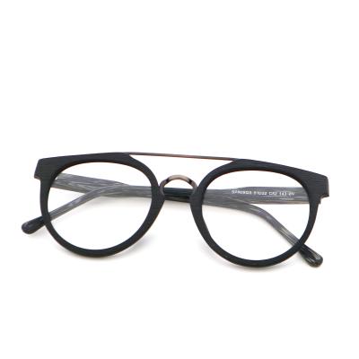 China Latest Styles Wood Copy Acetate Retro Optical Glasses Frame MR 09 for sale