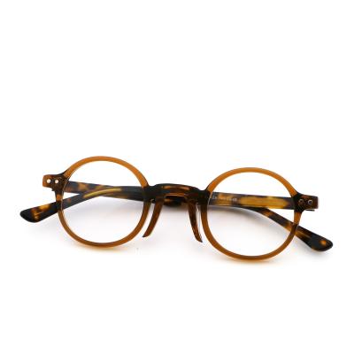 China Acetate Round Glasses Eyeglasses Trendy Artisanal Frame Optical Frame MR 98218 for sale