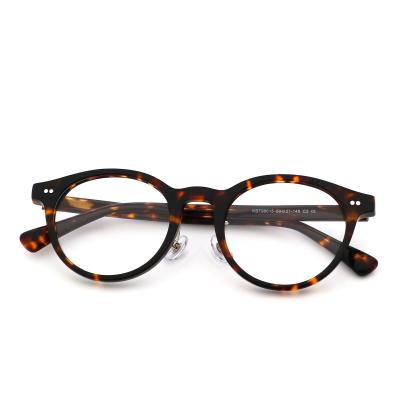 China Multicolored Classic Elliptic Acetate Optical Frame Glasses MR 98615 for sale