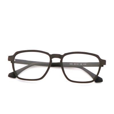 China Gold Black Glasses Wood Frame Acetate Wood Copy Glasses Frame MR 1694 for sale