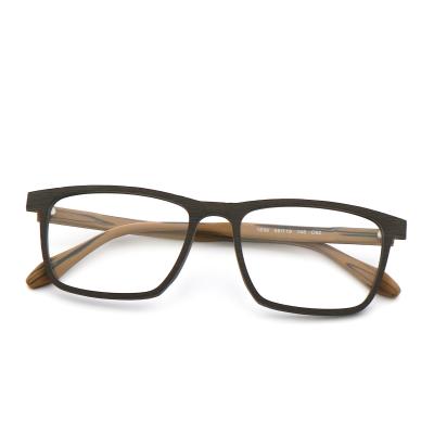 China Gafas de marco de madera LITERATURA RETRO DE HOMBRE Arte hecha a mano Acetato Gafas ópticas Marcos en venta