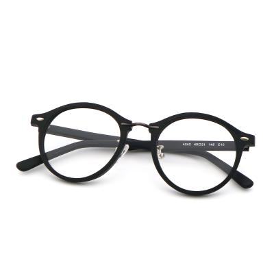 China Houten glazen Houten raam glazen Optische frames Acetaat glazen MR 4242 Te koop