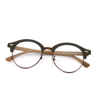 China Handmade Wood Grain Glasses Wood Copy Acetate Eyeglass Frame MR 4246 for sale