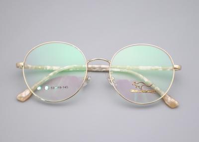 China Blauw lichtgewicht metalen frame bril frames stijlvol minimalistisch ontwerp 340 Te koop