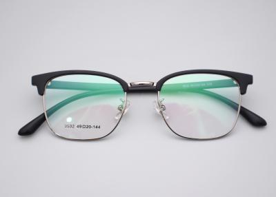 China Blau Schwarz Brillengrafen Brille Ultraleichtmetall Skelett Augenbrauen Halterung zu verkaufen