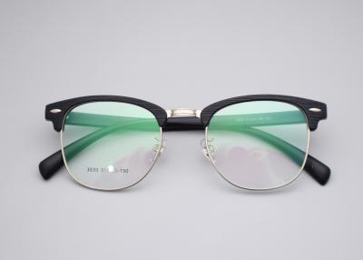 China Klassische Brillengläser Kunden-Logo Optimal TR Metallrahmenbrille zu verkaufen